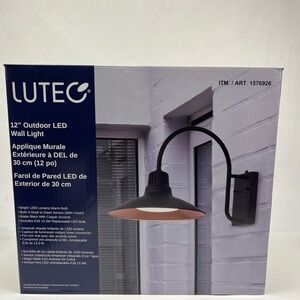 NEW LUTEC Black Outdoor LED Wall Light